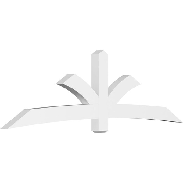 Ekena Millwork Davenport Architectural Grade PVC Gable Bracket, 108"W x 31 1/2"H x 4"D x 6"F, 7/12 Pitch GBP108X32X0406DAV00 - main